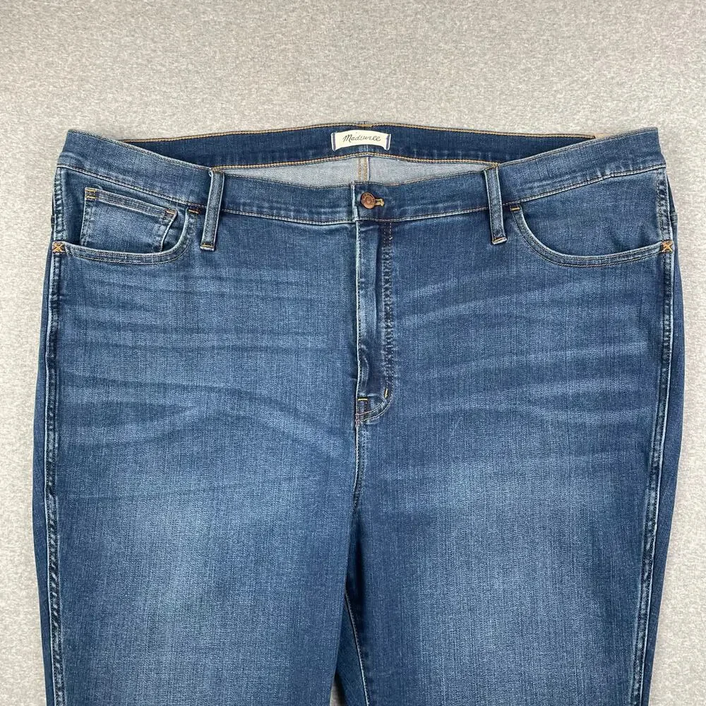Madewell Jeans Womens 37 Blue Skinny Roadtripper High Rise Stretch Medium Wash